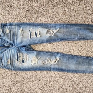 BKE Women's Distressed Blue Jeans